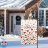 Valentines Day Garden Flag 12x18 Inch Double Sided Love Heart for Anniversary Wedding Yard Outdoor Decorations