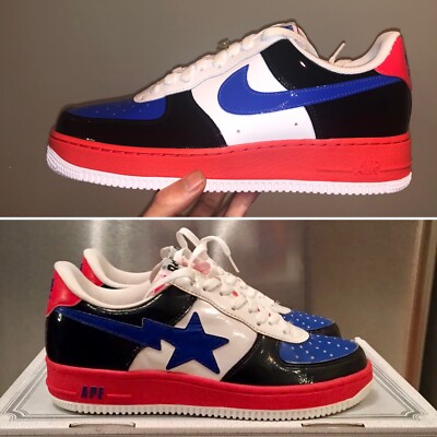 RARE Nike By You Air Force 1 Bapesta inspired