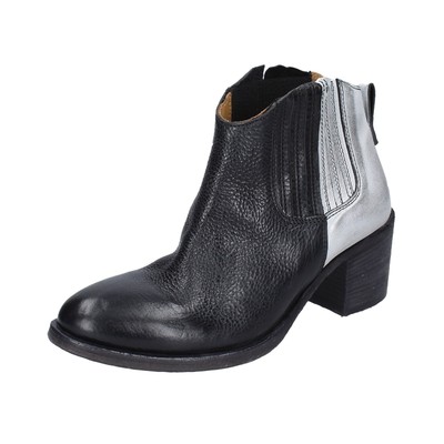 Women's shoes MOMA 6 (EU 36) ankle boots black leather gray EX393-36
