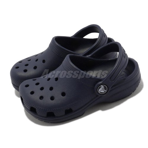 

Crocs Classic Clog T Navy Toddler Infant Slip On Casual Sandals Shoes 206990-410, Серый, Classic Clog T