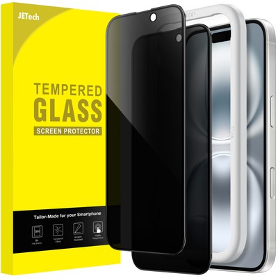 Privacy Full Coverage Screen Protector for iPhone 16/16 Plus/16 Pro/16 Pro Max
