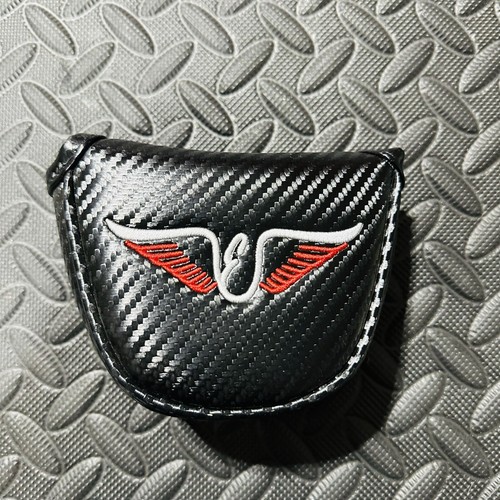BRAND NEW Edel Mallet Putter Head Cover Black/Red MAGNET Carbon Fiber