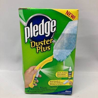 Pledge Duster 1 Handle 1 Multi-Surface Spray 2 Disposable Dusters NEW