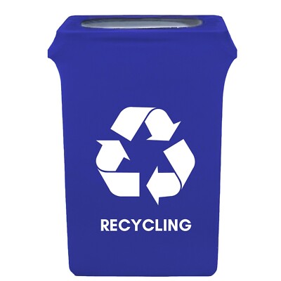 Your Chair Covers - 23 Gallon Spandex Slim Jim Narrow Trash/Waste Can Covers