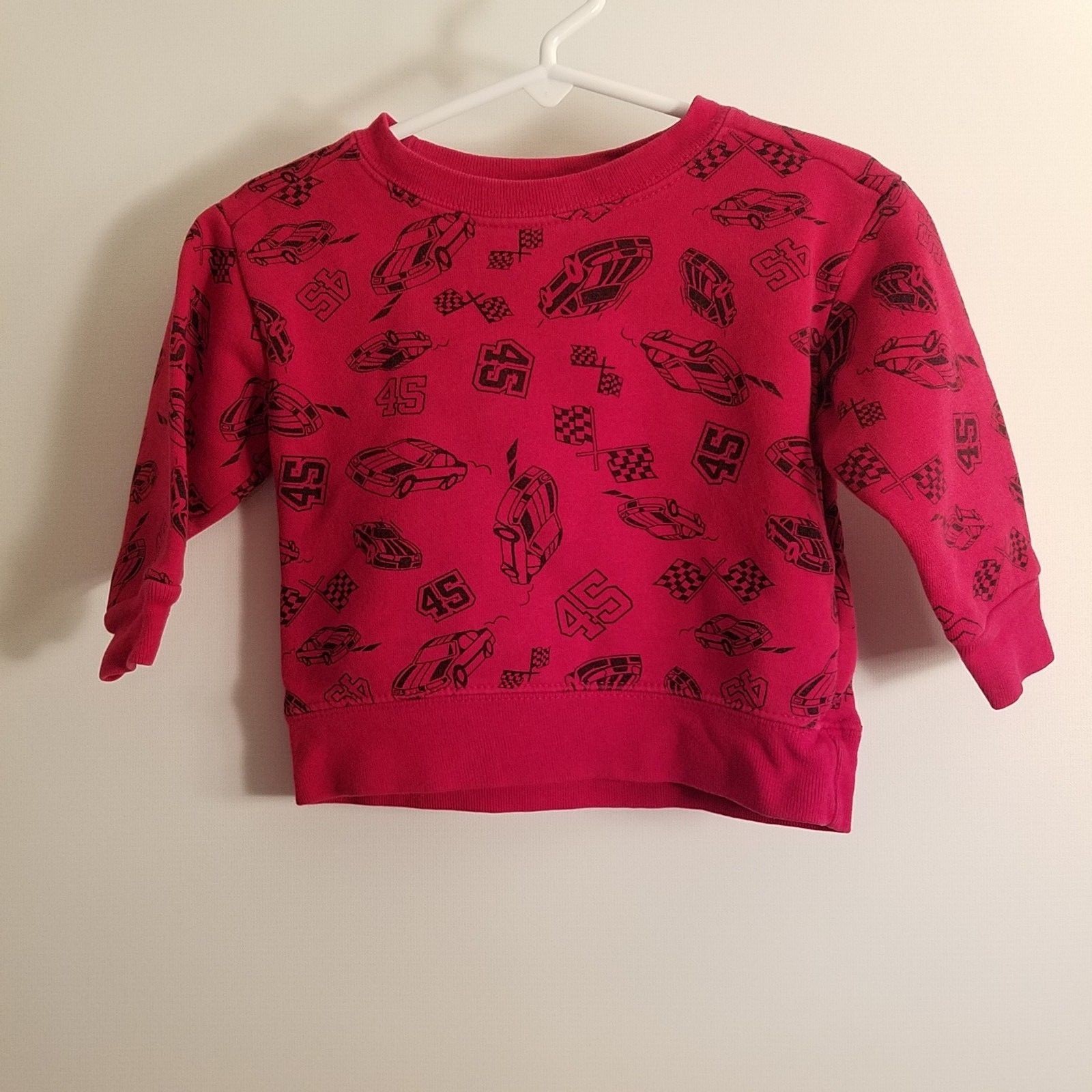 Garanimals Sweatshirt Size 12 M Infant Boys Race Car Long Sleeve Red Black