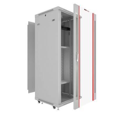 18U Server Rack IT Box Enclosure w/Casters 2 Shelves FAN PDU (24''x24''x35'')