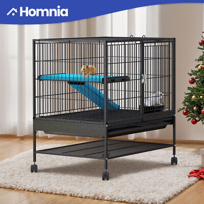 Ferret Cage 32 x 22 x 33 Inch Small Bunny Hutch / Critter Cage for Hamster