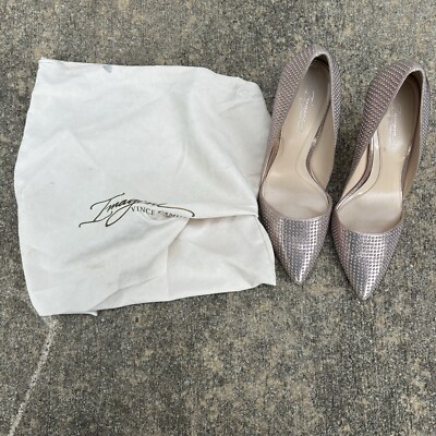 VINCE CAMUTO Kain Pumps Heels Shoes Womens Size 8.5 Rose Gold Upper Point Toe