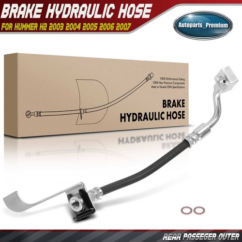 Rear Passenger Right Outer Brake Hydraulic Hose for Hummer H2 2003-2007 15852644