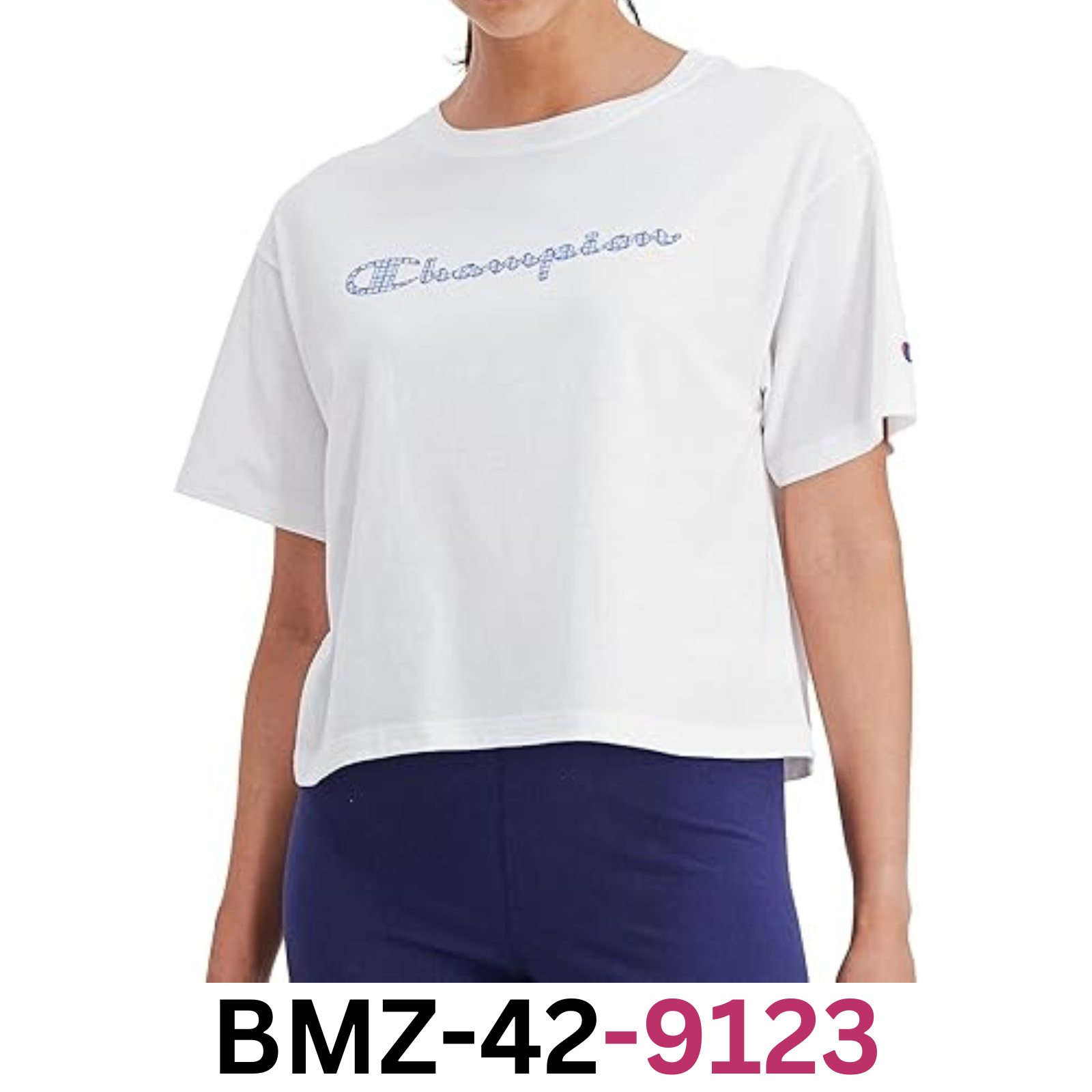 Champion Women's Cropped Graphic Tee, White-586414, Large