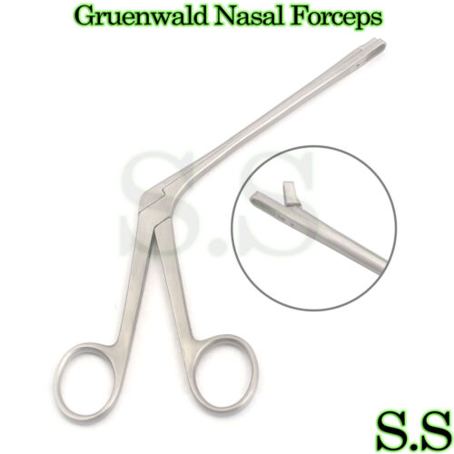 Gruenwald Nasal Forceps 4.5" 3x12mm ENT Surgical Inst