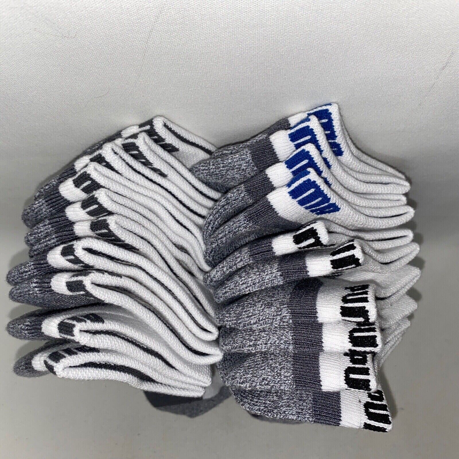 Puma CoolMax Men's No Show Socks 10 Pair White Gray Black Blue Fits Shoes 6-12