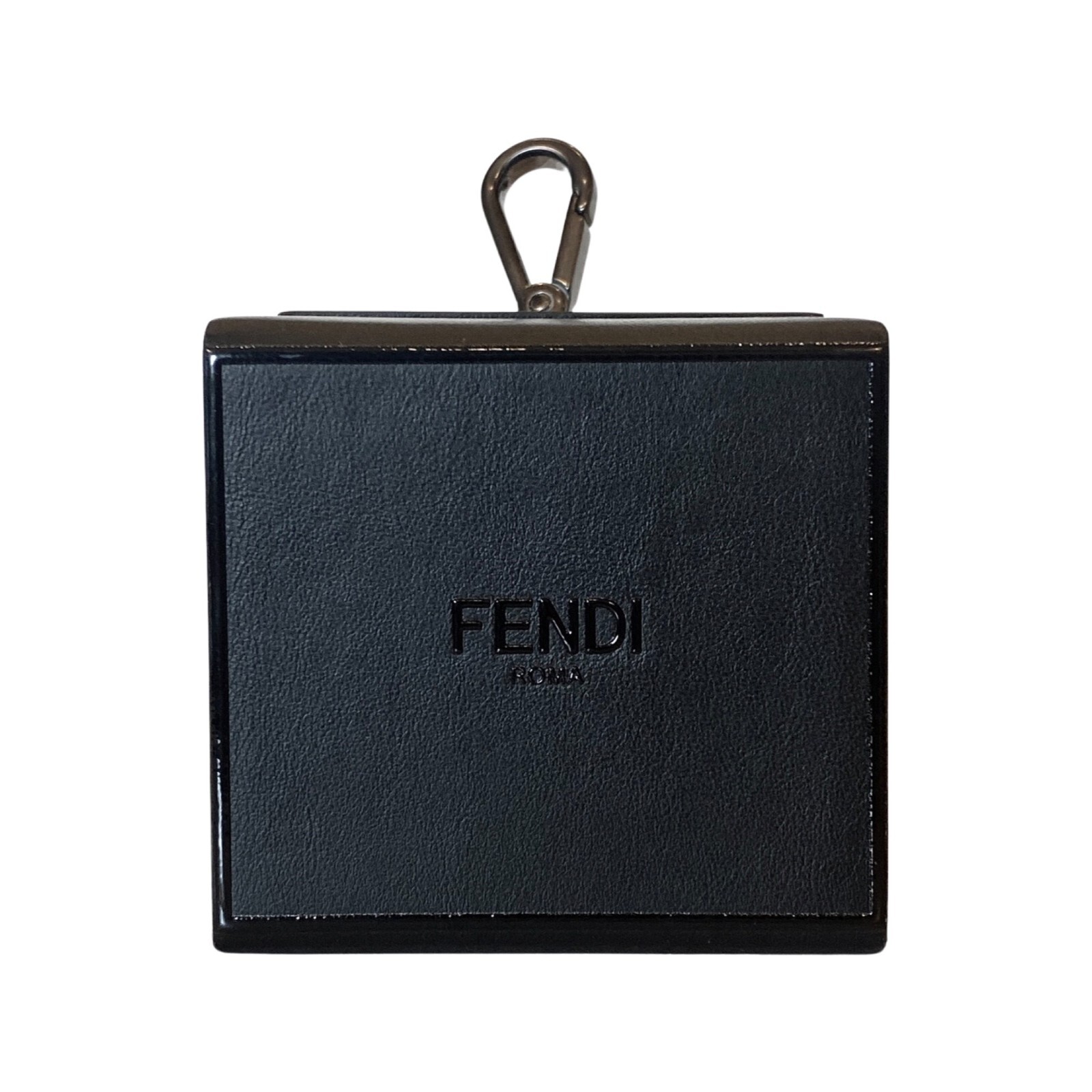 小物 FENDI ROMA Fendi Roma Mini Box Black Leather Key Ring Charm NEW | eBay