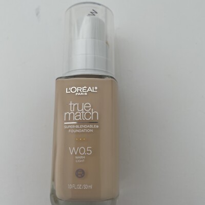 L'Oreal Paris True Match Super-Blendable Liquid Found. Makeup W0.5 Warm Light