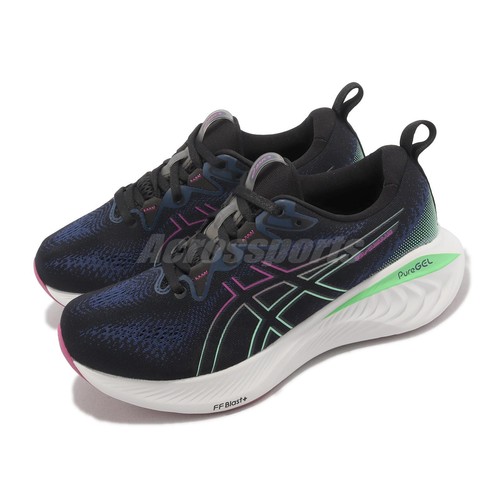 

Asics GEL-Cumulus 25 Black Pink Rave White Women Road Running Sport 1012B441-001, Черный, Gel-cumulus 25