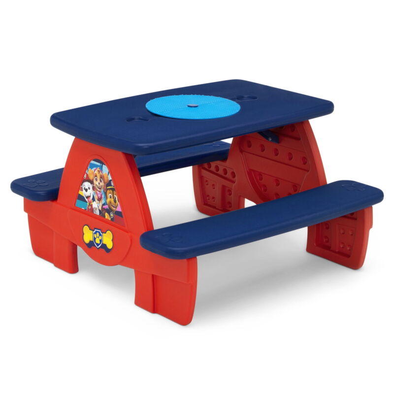 PAW Patrol Picnic Table with Cupholders & Block Baseplate