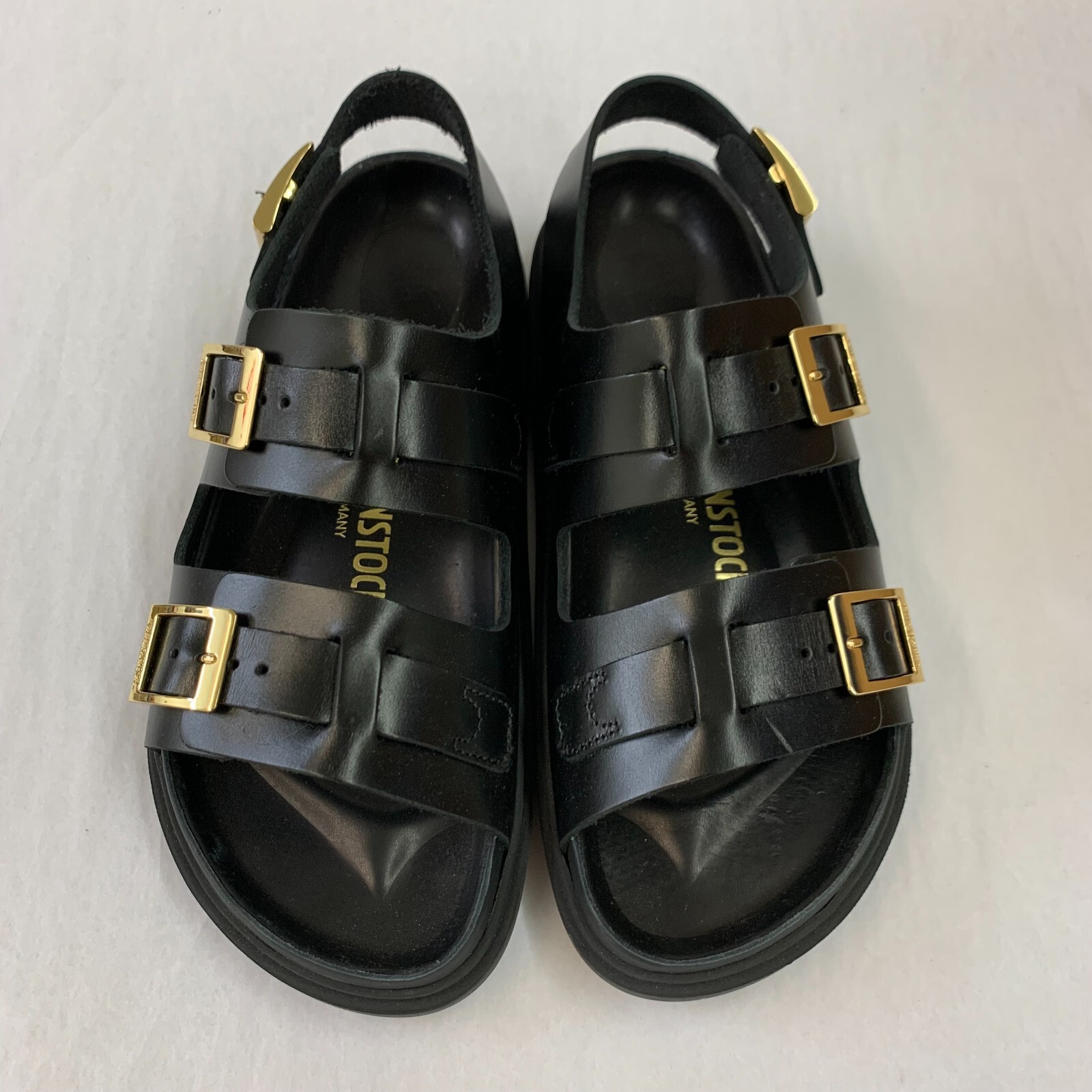 Birkenstock New w/ Box Cannes Black Natural Leather