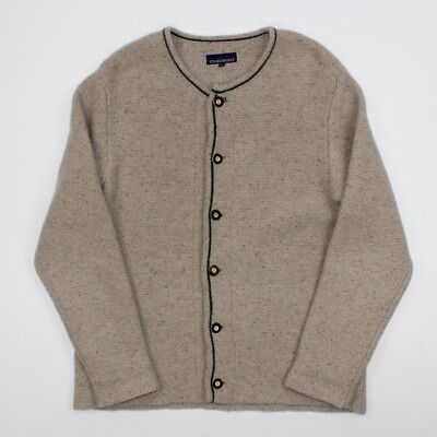 STOCKERPOINT 100% Wool Mens L Cardigan Jacket EU 50 M US Sweater Trachten VTG