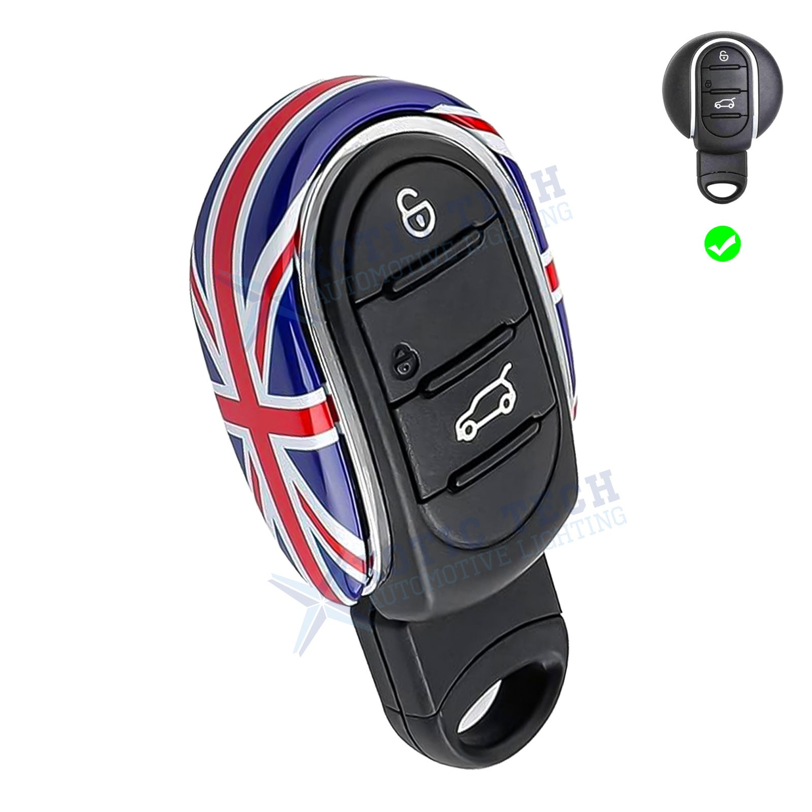 RED Union Flag Style Key Fob Replacement Shell For MINI Cooper F55 F56 F57 F60