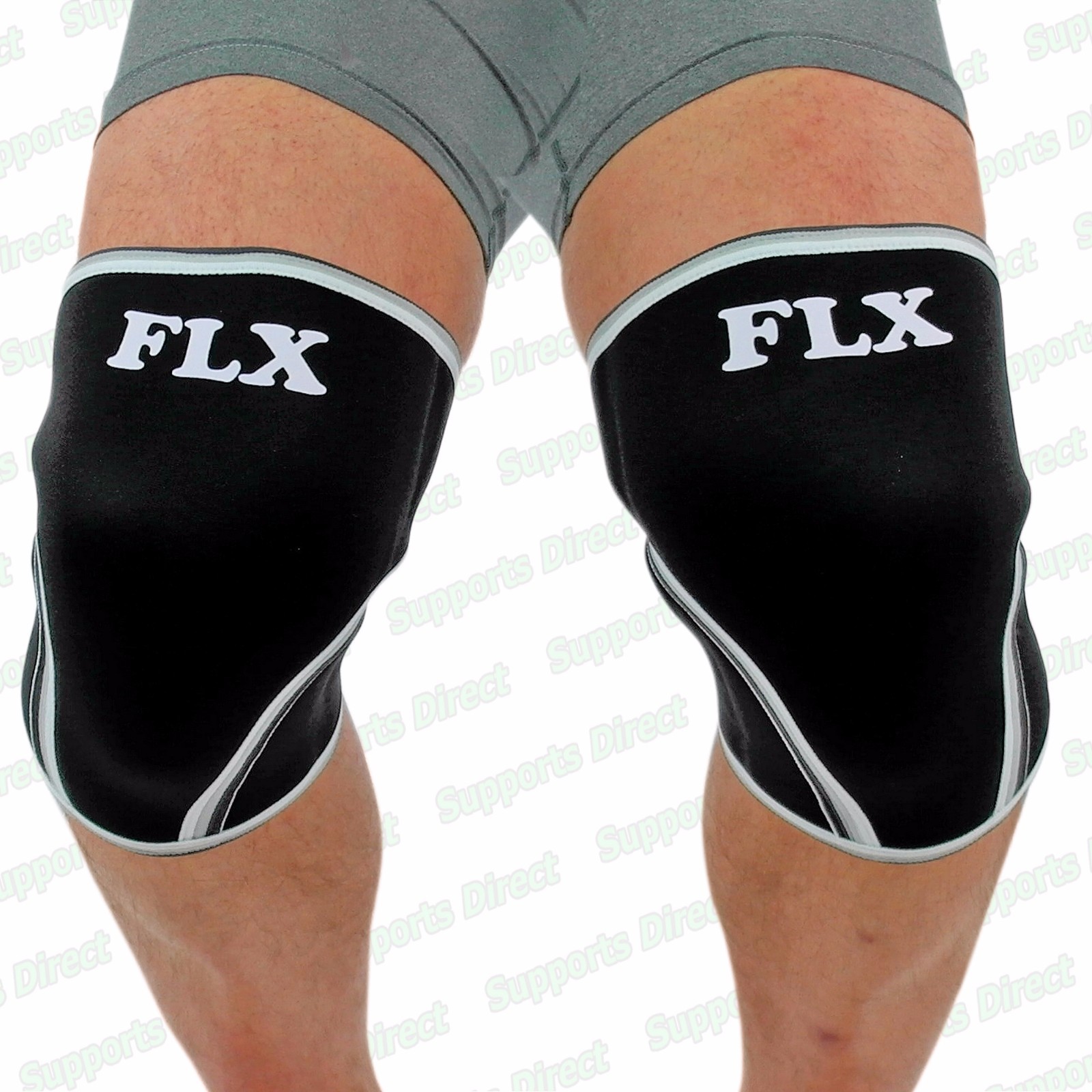 Pair Neoprene Compression Knee Sleeves Wraps Weightlifting Squats