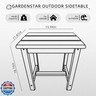 GARDENSTAR Adirondack Square Side Table,one-Tier Outdoor end Table, Patio Side Table for Pool,Porch,Backyard,Relaxing Companion (Black)