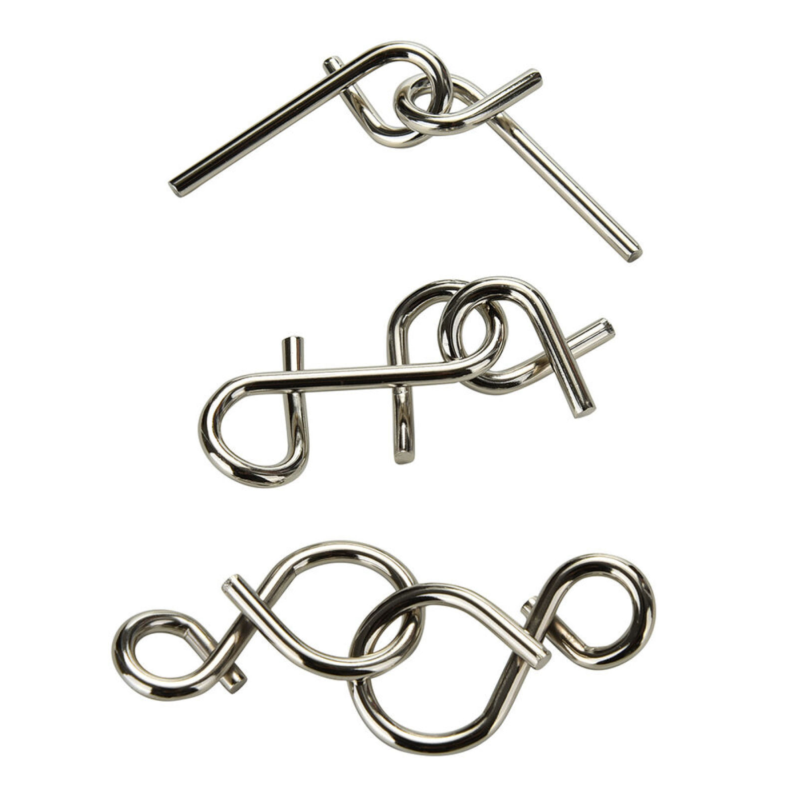 Metal Wire Puzzle IQ Mind Brain Teaser Game Montessori Early Educational Toys E