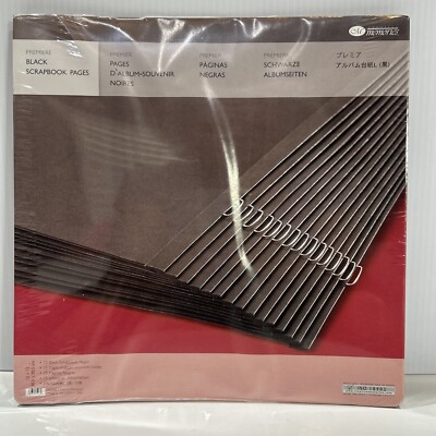 Creative Memories Black Pages Premiere Album Scrapbook Refill 12 X 12 Old Style