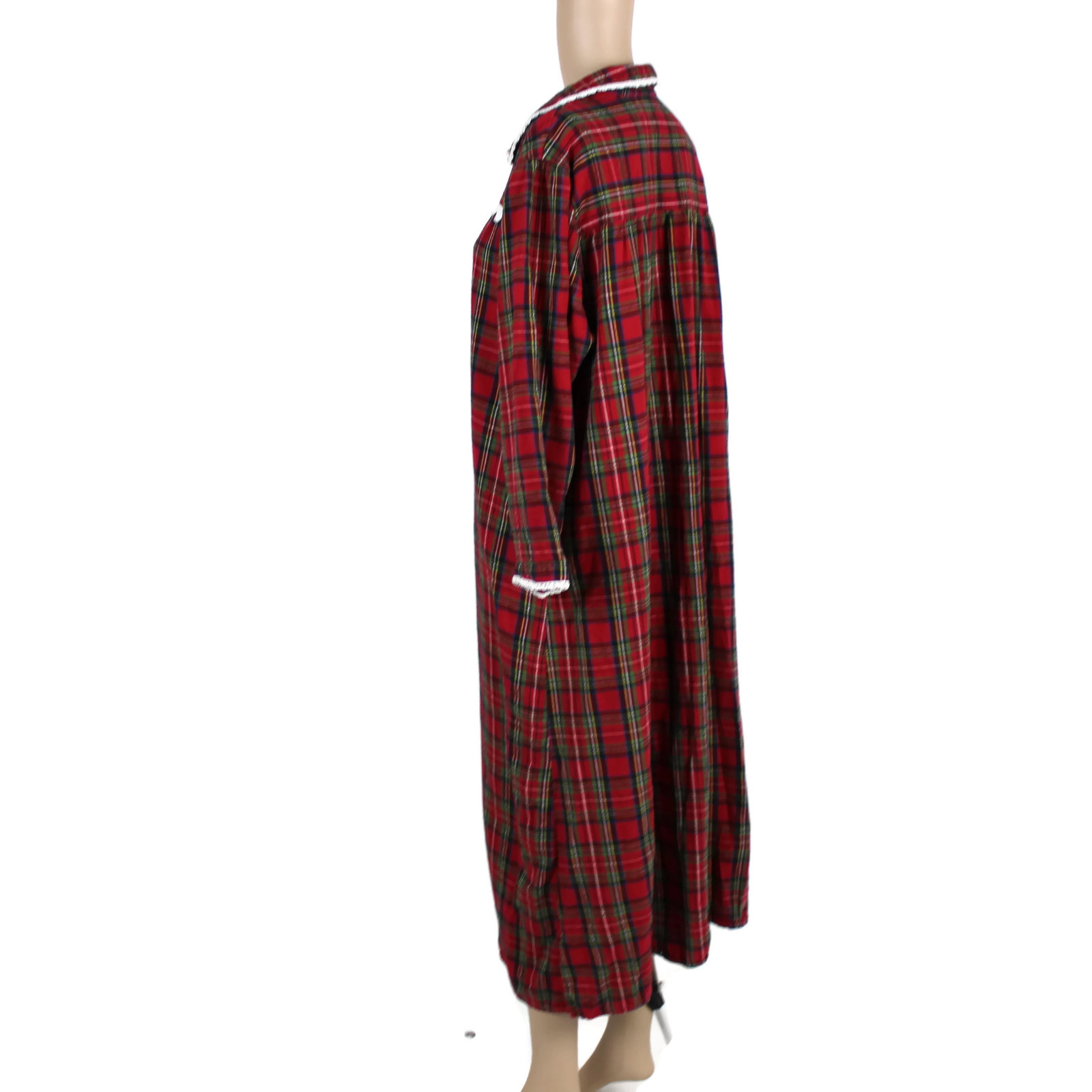 Cabernet Medium Sleep Gown Red Plaid Long Sleeve