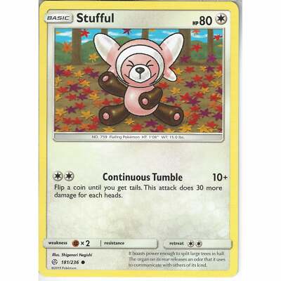 181/236 Stufful | Common Card SM12 Cosmic Eclipse Pokemon Trading Card Game TCG