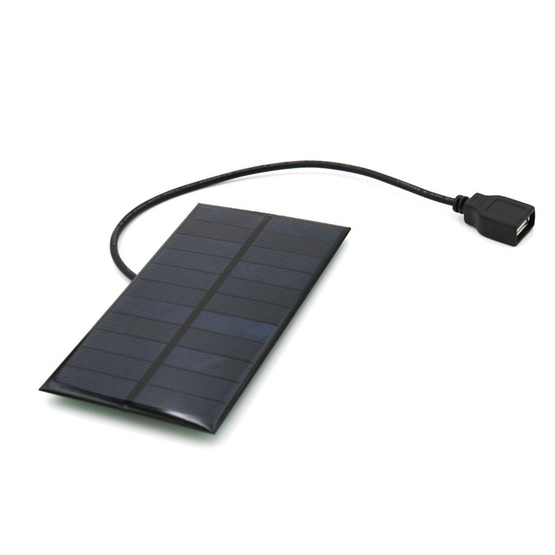 5.5V Portable Solar Charger Outdoor 300mA Small Solar Power Bank with USB Port