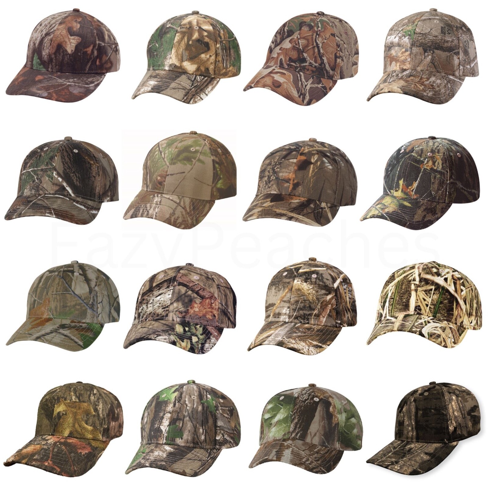 PEACHES LICENSED Camouflage Hat REALTREE MOSSY OAK HUNT Camo PEACHES LICENSED Camouflage Hat REALTREE MOSSY OAK HUNT Camo
