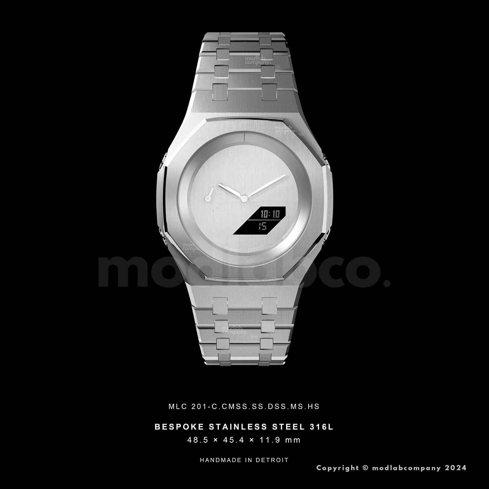 Pre-owned Casio Mlc Signature Silver Custom  G-shock Ga2100 Mod Watch Ak Gift For Man
