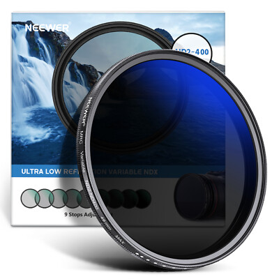 Neewer 49mm MRC Variable ND ND2 to ND400 Water-Repellent Ultra-Slim Filter