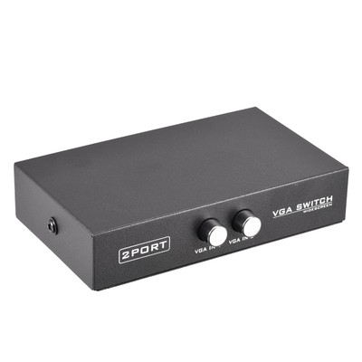 DB15 VGA Video Switch, 2 in 1 Out Female for TV Monitor Black