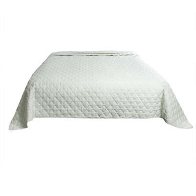 Tagesdecke Bettüberwurf Steppdecke Doppelbett Kariert Wohndecke Crème 240x260cm