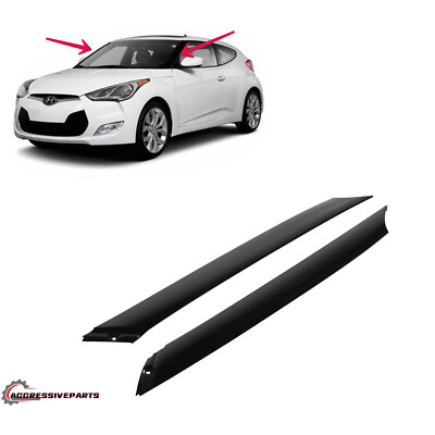 Windshield Pillar Moldings Trim Pair For Hyundai Veloster 2012-2017