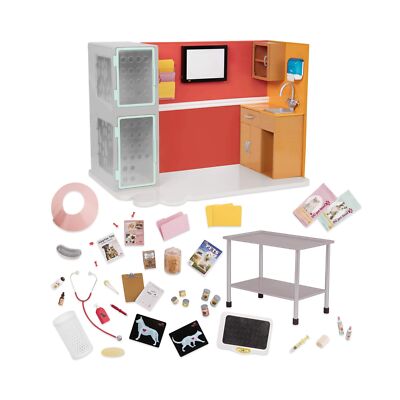 Our Generation by Battat- Healthy Paws Pet Clinic- Toy, Veterinarian Animal C...