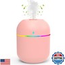 Small Essential Oil Diffuser, 220ml Aromatherapy Diffusers for Home Fragrance Aroma Diffuser with 7 LED Color Night Light and Auto-Off Aromatherapy Mist Diffusers Desk Humidifiers for Bedroom Pink
