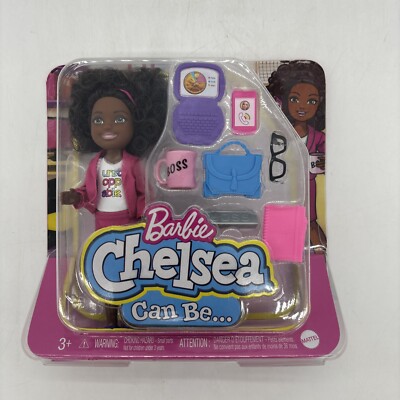 Barbie Doll Chelsea Can Be Business Woman Set Boss Babe Smartphone AA Girl Gift