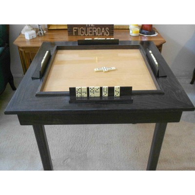 Solid Wood Poplar Domino Table with Removable Square Legs
