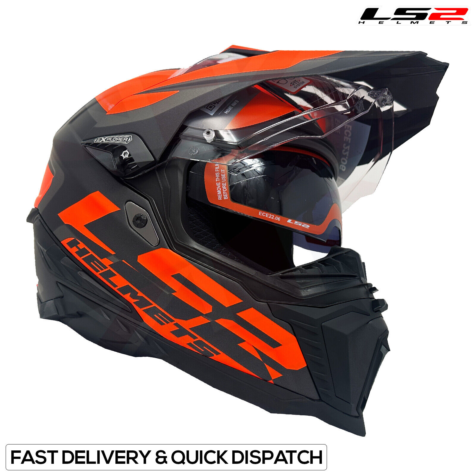 LS2 MX701 EXPLORER FIBREGLASS DUAL SPORT MOTORCYCLE QUAD LS2 MX701 EXPLORER FIBREGLASS DUAL SPORT MOTORCYCLE QUAD