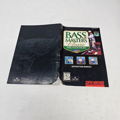 Bass Masters Classic Pro Edition SNES Super Nintendo Manual  ONLY - POOR