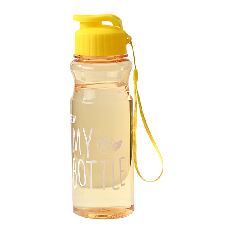 500m Sports Water Bottle with Straw Large Gym Travel Drinking Bottle