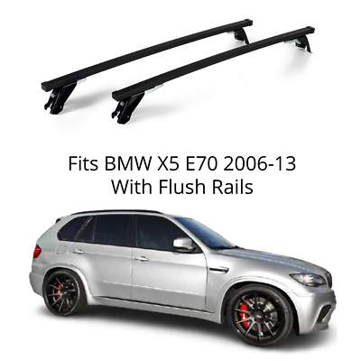 Premium Roof Rack Bars For BMW X5 2006 13 FLUSH RAILS ST308 110M eBay