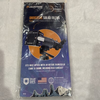 Celestron EclipSmart Safe Solar Eclipse Telescope and Camera Filter  NEW!