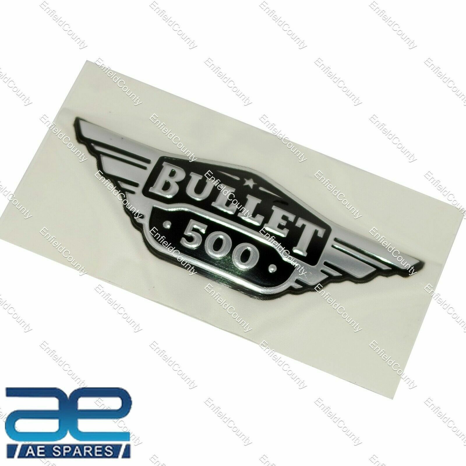 For Royal Enfield Bullet 500 Tool Box Decal Sticker Badge 130mmx45mm Pair 