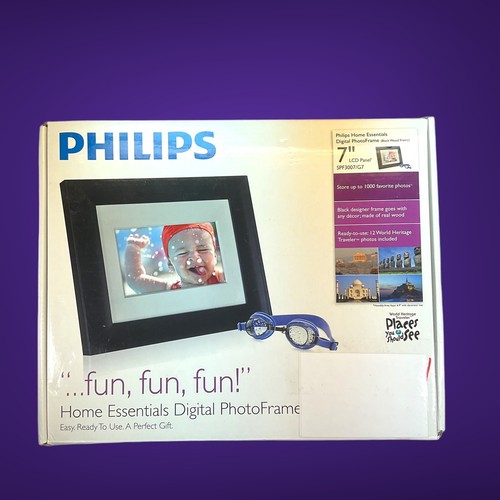 PHILIPS Digital Picture, Photo Frame 7" LCD Panel Holds 1000