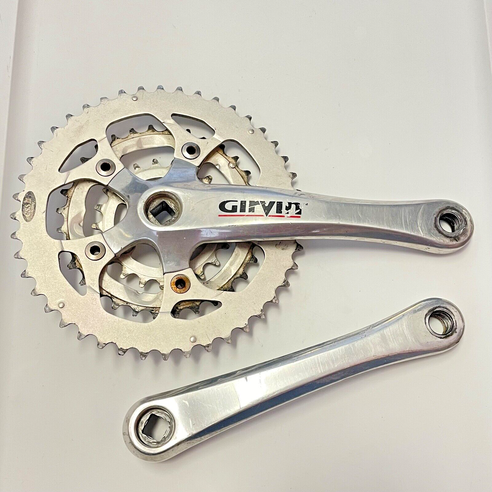VINTAGE Girvin Sugino 175mm 42/32/22T Triple Crank Set MTB CSS III