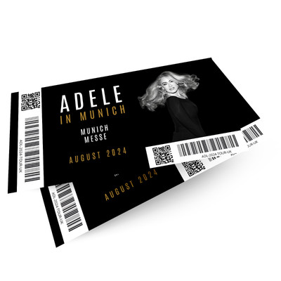 Adele Concert Poster+Ticket Germany Munich Messe 2024 August Tour A5-A3 Print