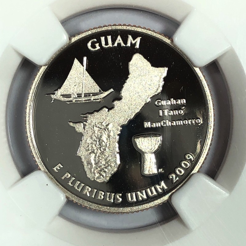 2009-S United States GUAM Quarter - NGC PF69 Ultra Cameo